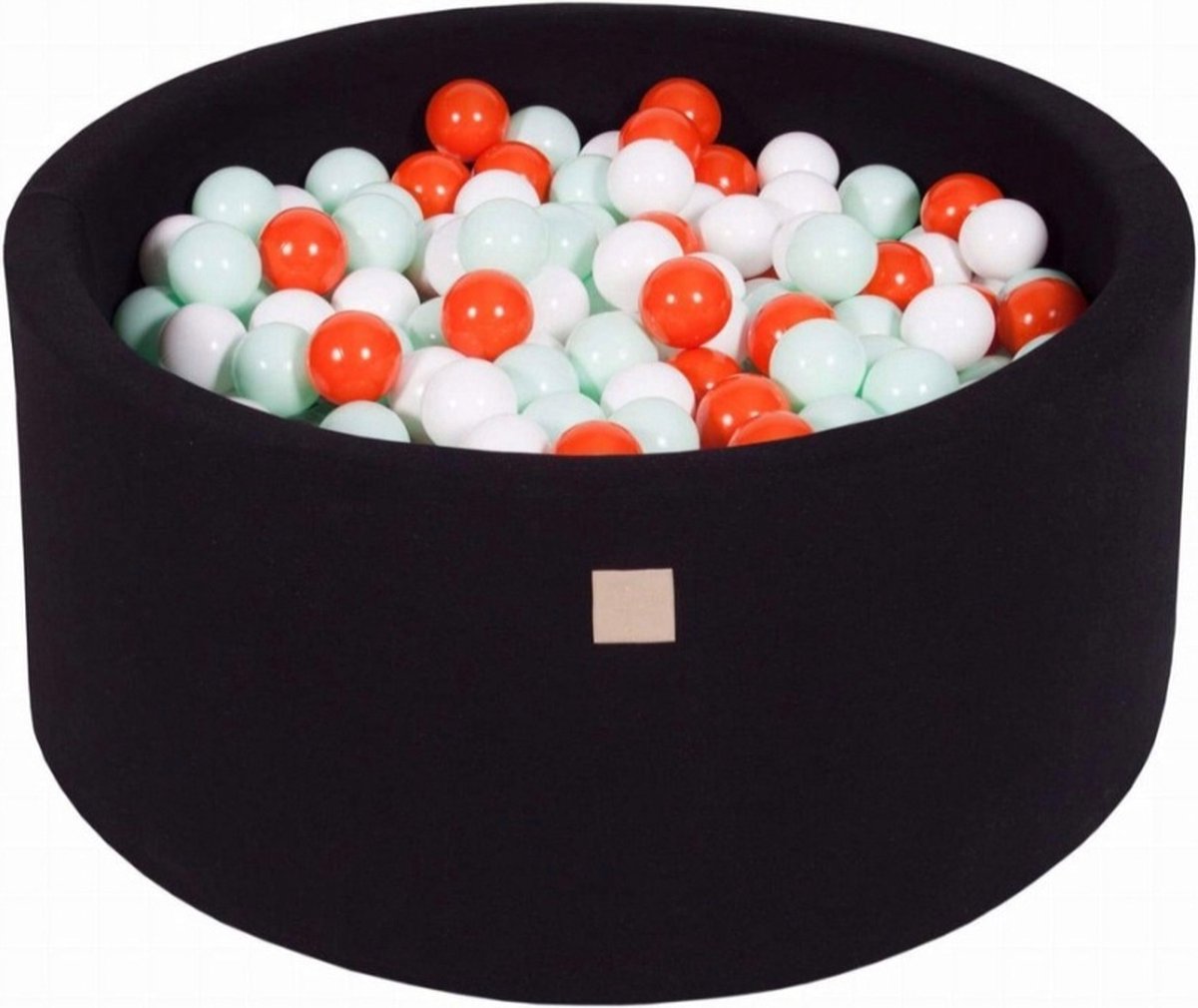 Ballenbak | zwart | 90x40 cm | incl. 300 ballen | Wit, oranje en mint
